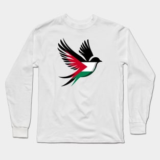 Soaring Dove Palestinian flag Long Sleeve T-Shirt